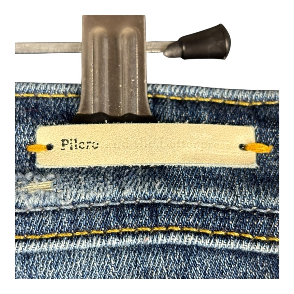 EUC Pilcro and the Letterpress Women's Distressed Mid-rise Straight Leg Jeans 27 - Picture 4 of 14